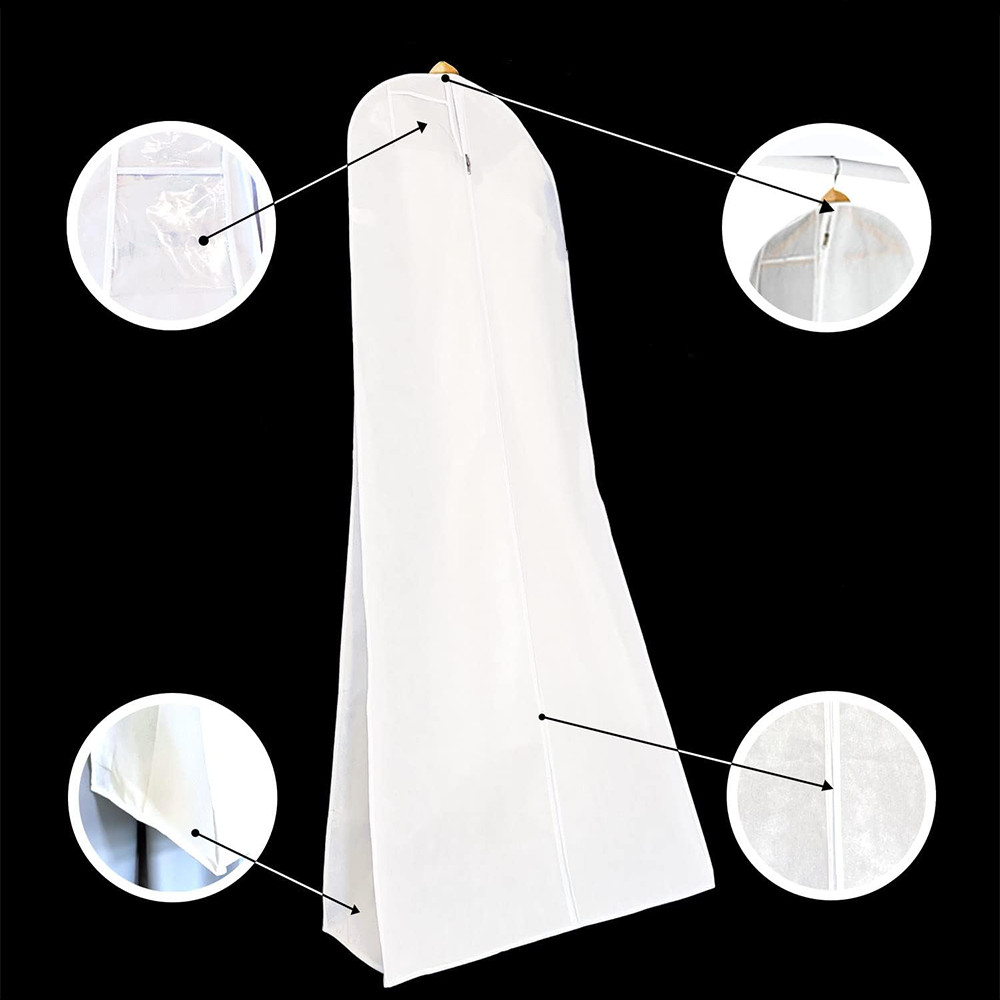 Garment Bag with Zipper, Clothes, Coats Cover Bags , Hanging Garment Suits (54") gallery