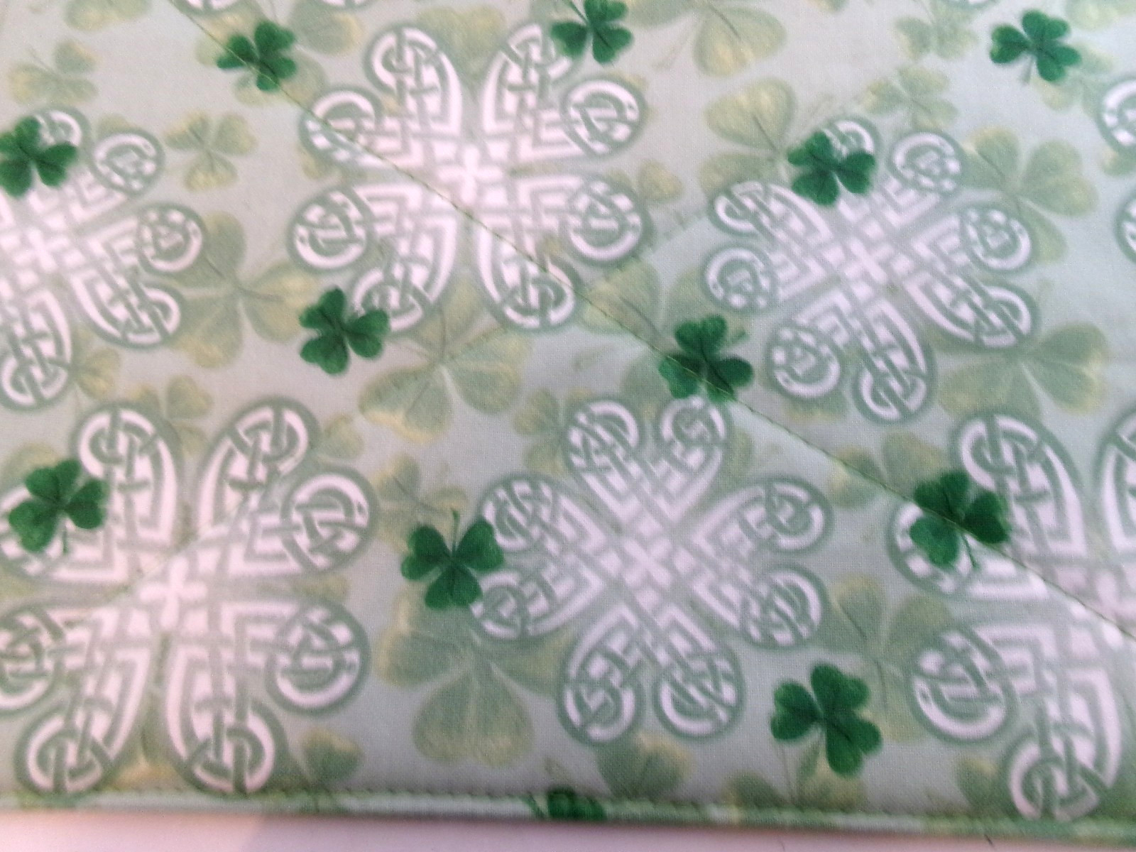 St. Patrick's Day Reversible Quilted Snack Mat Mug Rug Set of 2~ Handmade gallery