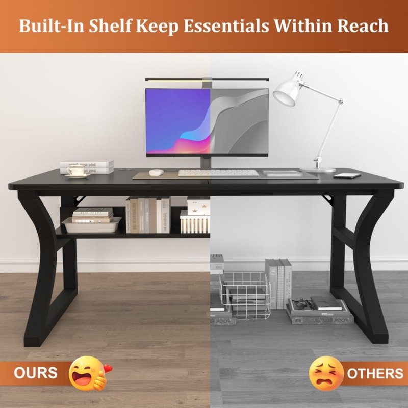 55inch Computer Desk Writing Study Desk Gaming Desk Laptop Desk gallery