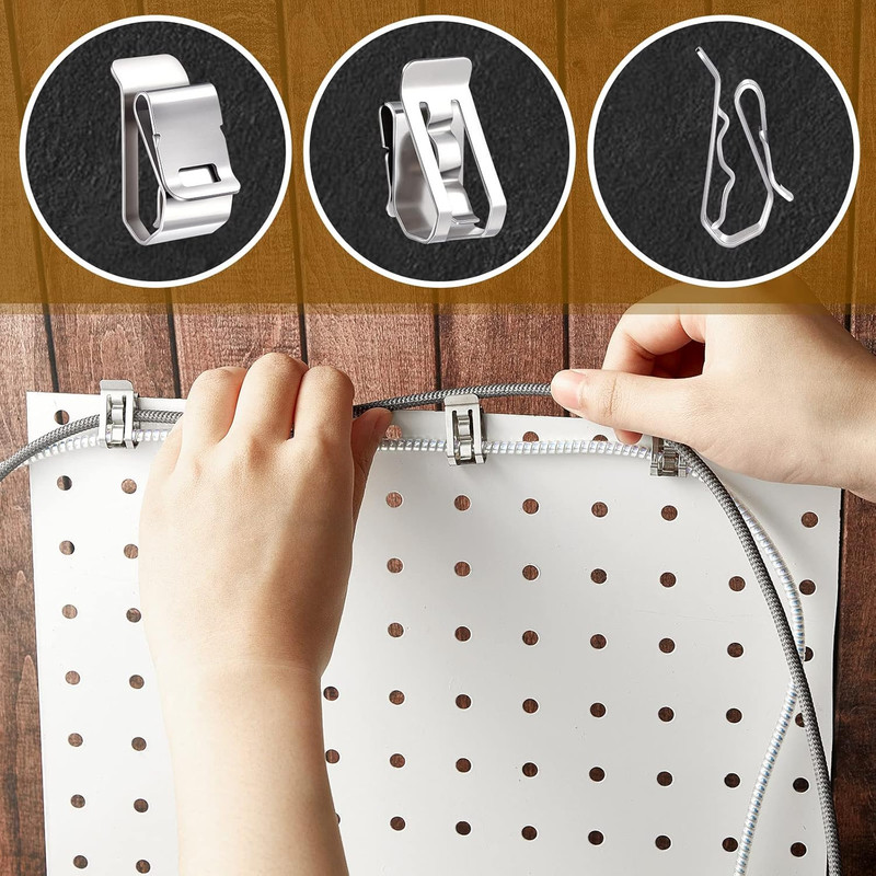 50 Pcs Metal Trailer Wire Clips, 5.0 Mm to 7.60 Mm in Rope Capacity, Stainless W gallery