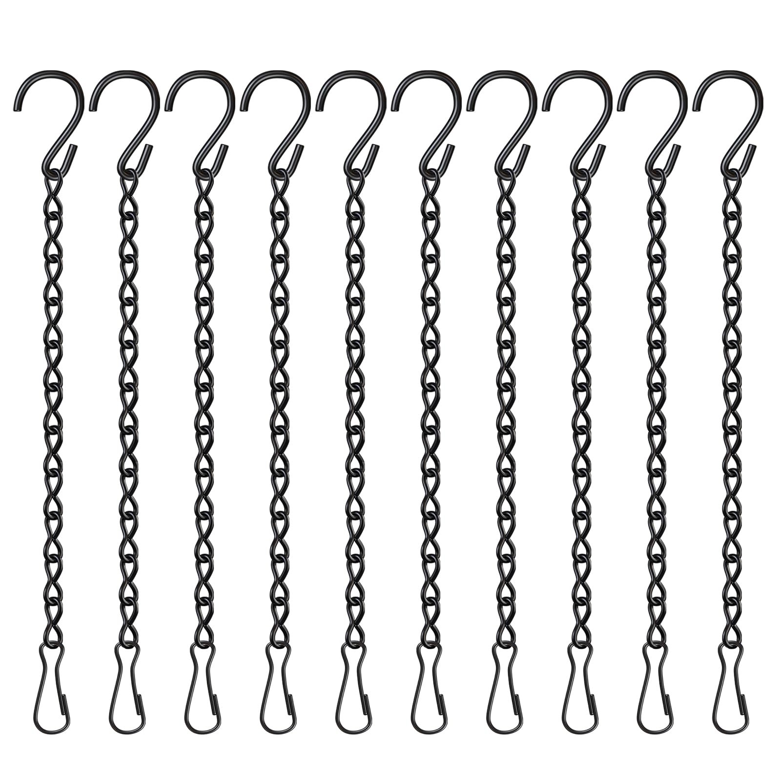 9.5 Inch Plant Hooks for Hanging Baskets,Black Hanging Chains with S Hook and... gallery
