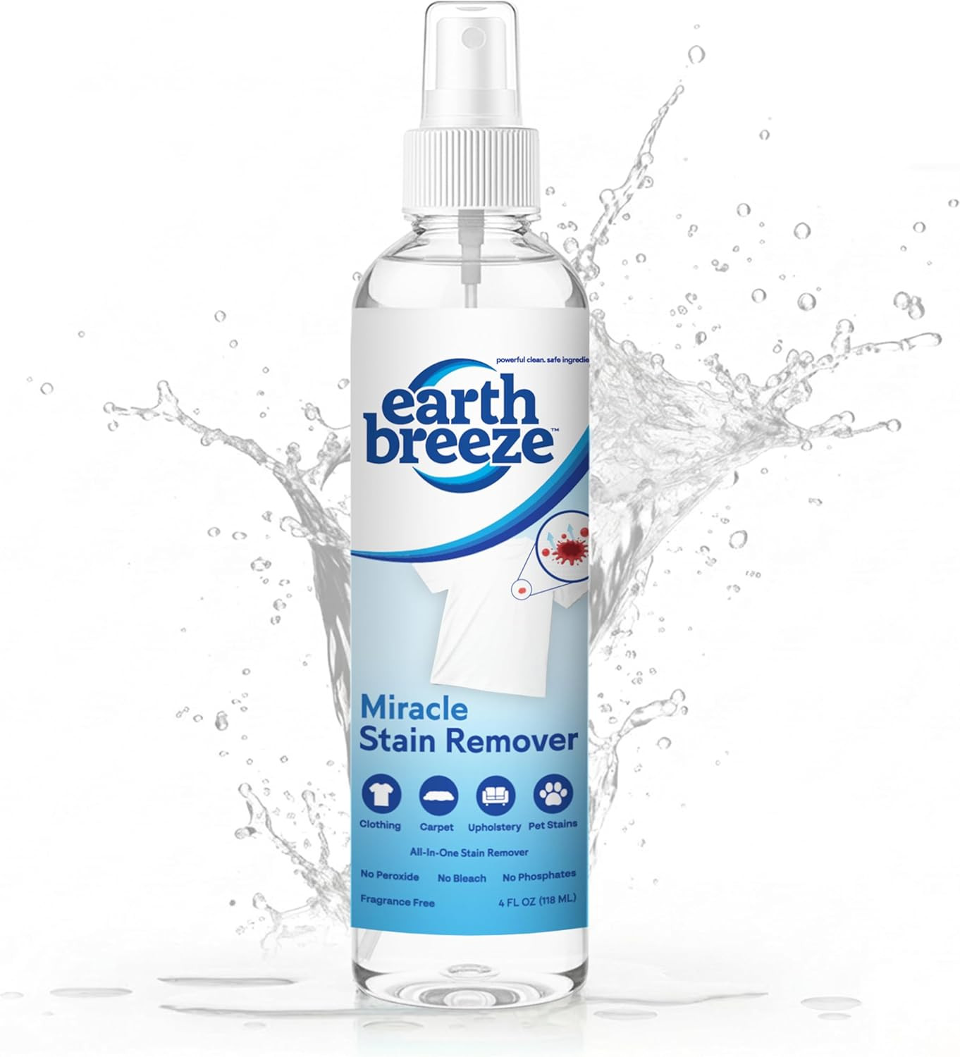 Earth Breeze Miracle Stain Remover Spray – Powerful All-In-One Solution - Remove gallery