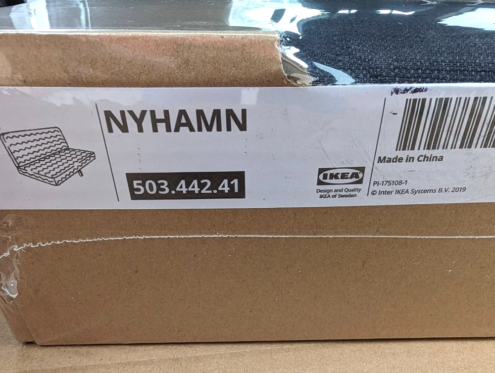 Ikea NYHAMN Sleeper Sofa / Sofa Bed Cover Slipcover SKIFTEBO ANTHRACITE New!