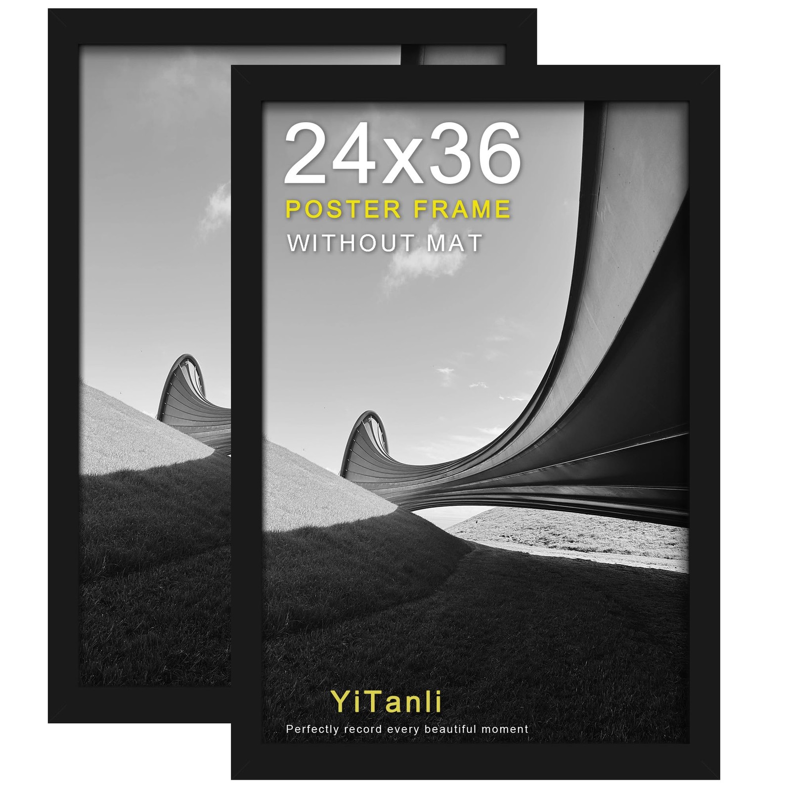 24x36 Poster Frame 2 Pack, Black Poster Frames 24 x 36 inches for Pictures an... gallery