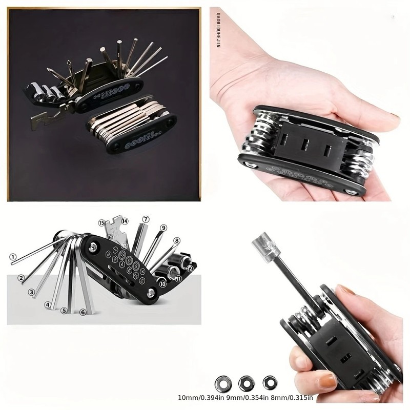 16 in 1 Universal Socket Wrench Set Rotating Head Tool for Car Home Repair gallery