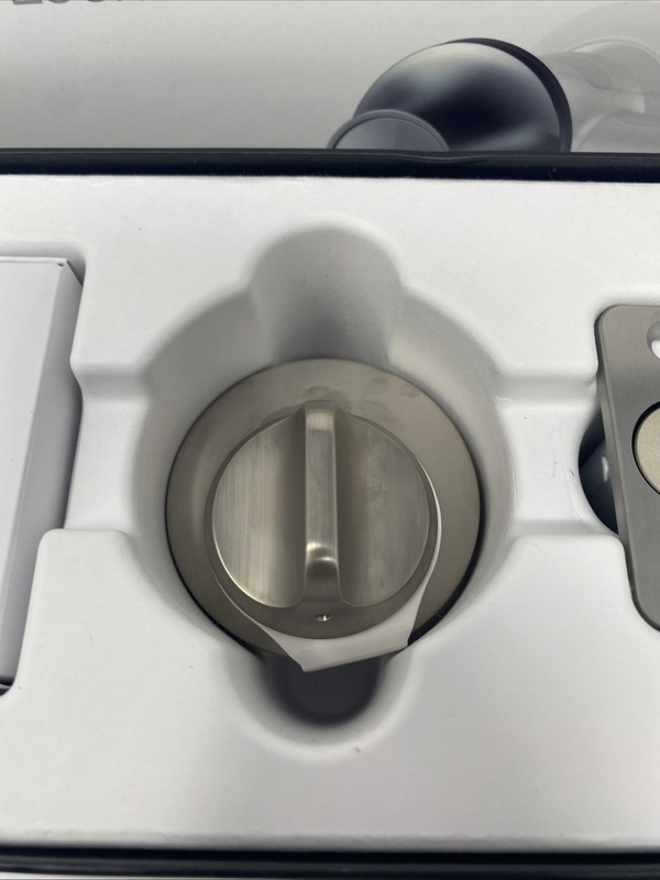 Level Touch Satin Nickel Bluetooth Single Cylinder Deadbolt Invisible Smart Open gallery