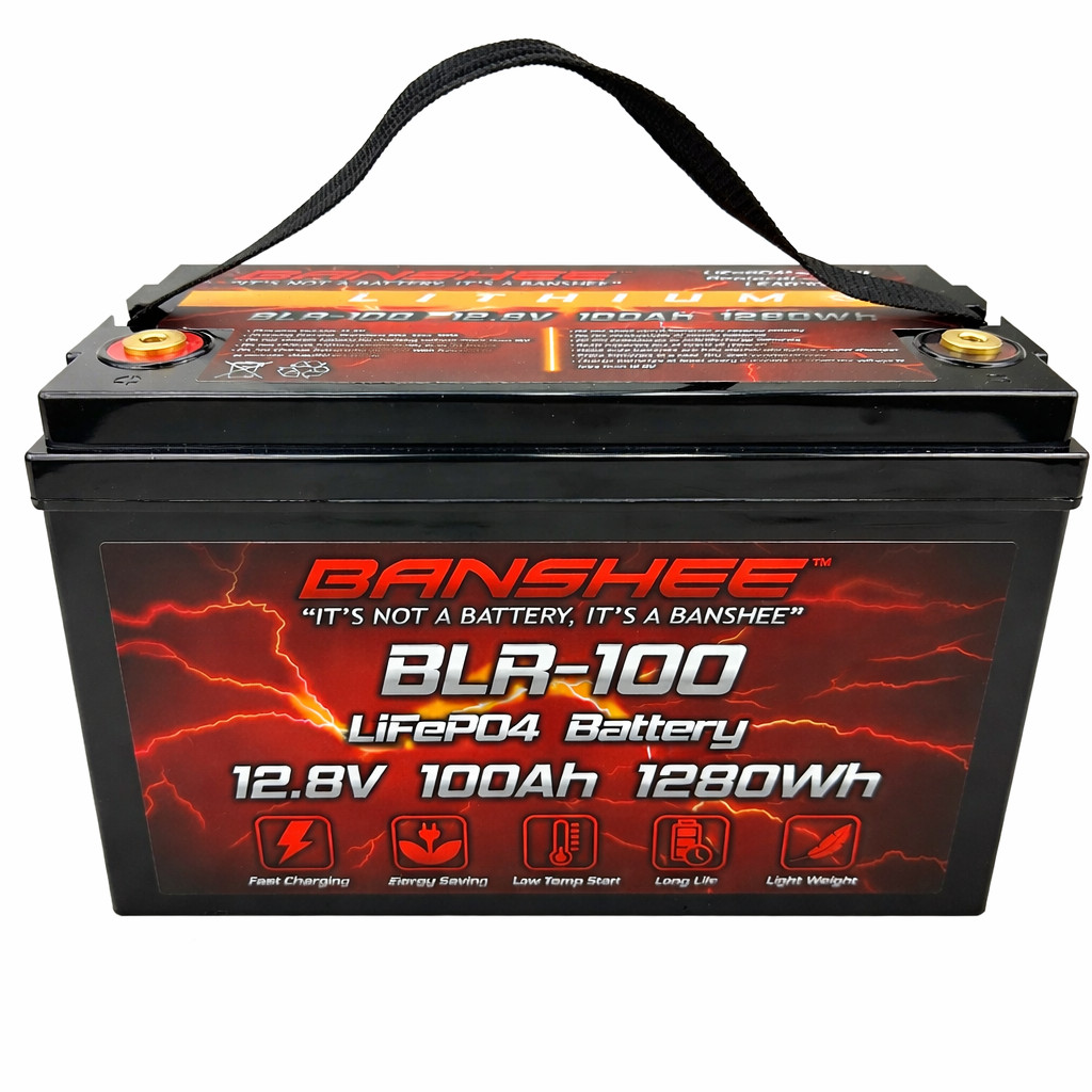 Banshee 12V 100Ah LiFePO4 Lithium Battery 100A BMS for RV Solar Trolling Motor gallery