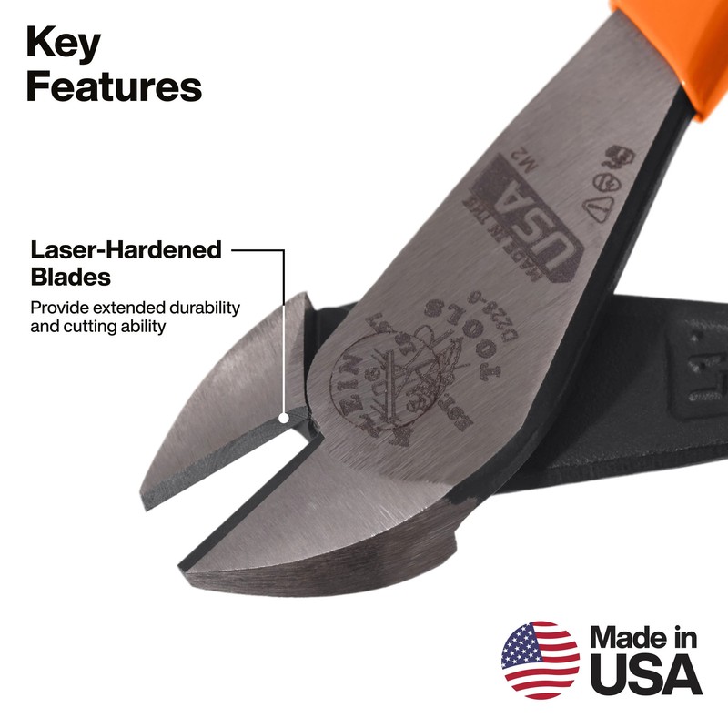 Klein Tools D2286 Diagonal Cutting Pliers, High-Leverage, 6-Inch gallery