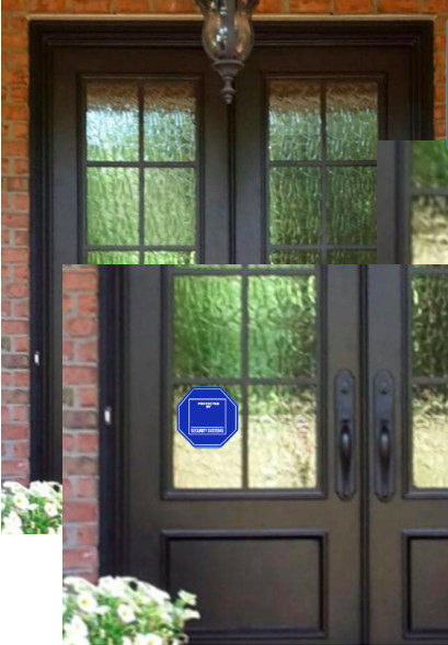 Blue Logo Home Security Decal Sticker Camera Door Window Decal gallery