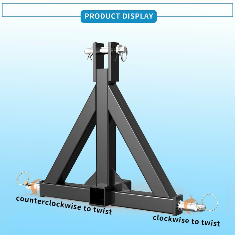 3 Point 2" Receiver Trailer Hitch Category One Tractor Tow Hitch Drawbar Adapter gallery