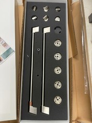 BRUSHED STAINLESS STEEL RANGE HANDLE & KNOB ASM KIT C200P3MD1 (CXFCGHKPMSS)