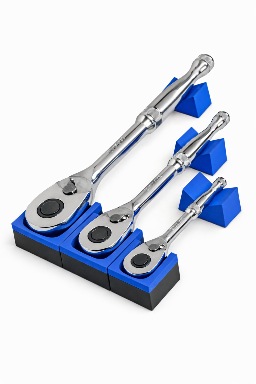 Modular Ratchet Organizer Kit Set with Strong Magnet – 3-Piece (1/4”, 3/8”, 1/2” gallery