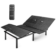 Costway Electric Adjustable Bed Base LED Lights Dual USB Easy Assembly Queen