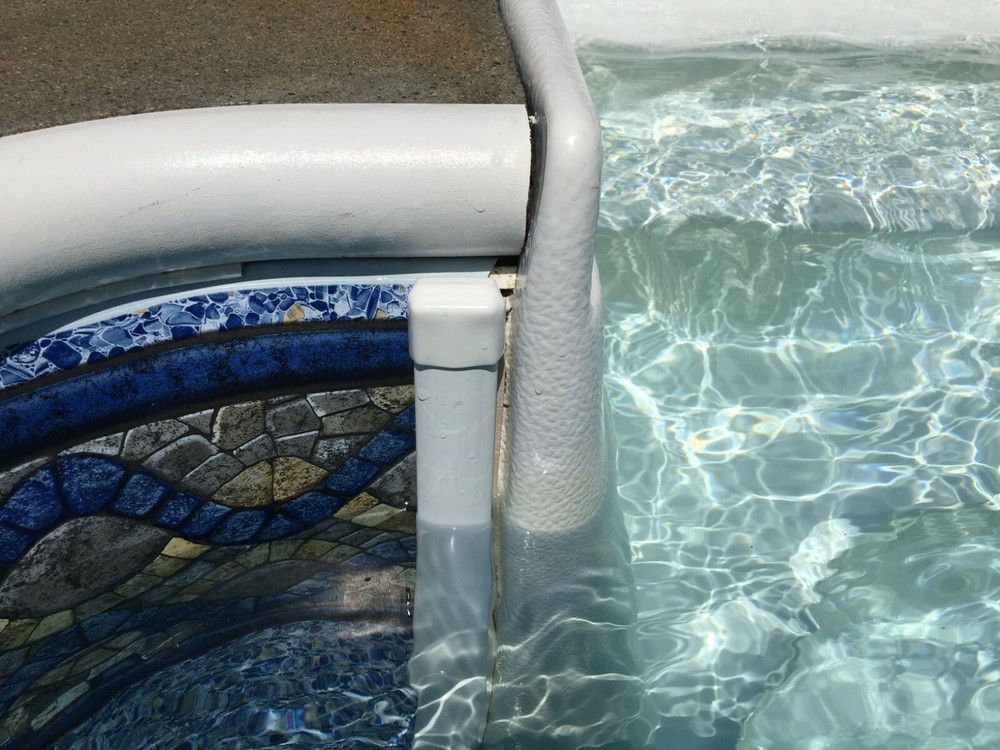 Swimming Pool white step caps, Cap Plugs #VRF-750X1125-16 4Pack
