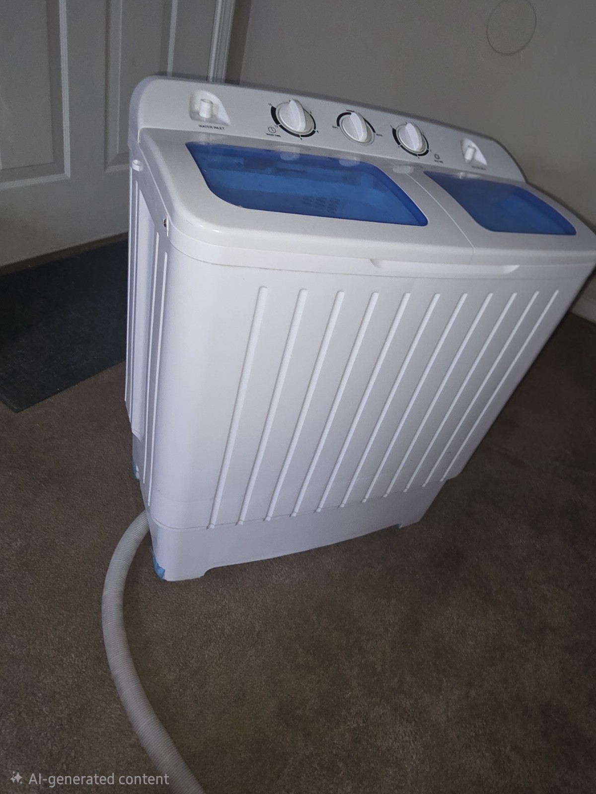 COSTWAY Portable Washing Machine, Twin Tub 20 Lbs Capacity gallery