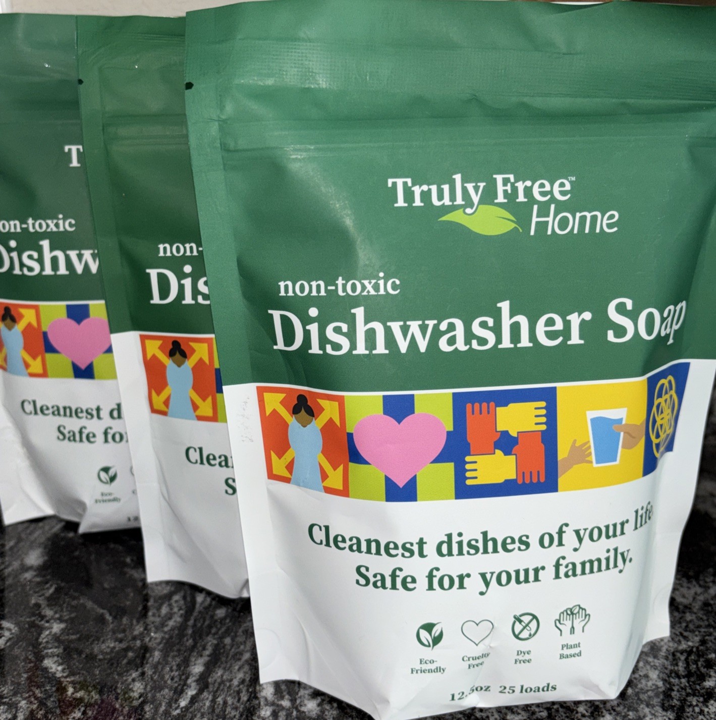 Truly Free Dishwasher Detergent Powder *LOT of 3 packages of 25 loads (75 total) gallery