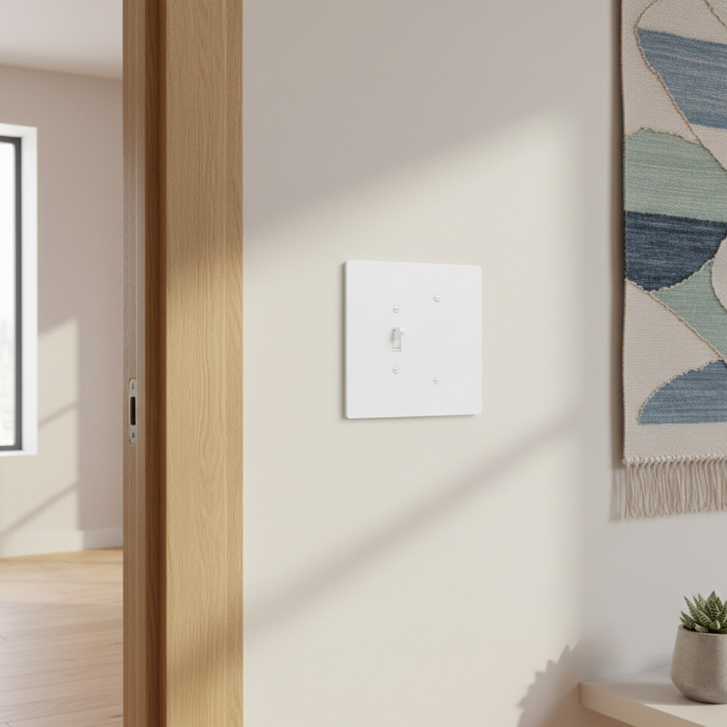 Oversize Combination Wall Plate Blank + Toggle Switch Cover 6x6 Jumbo 2-Gang gallery