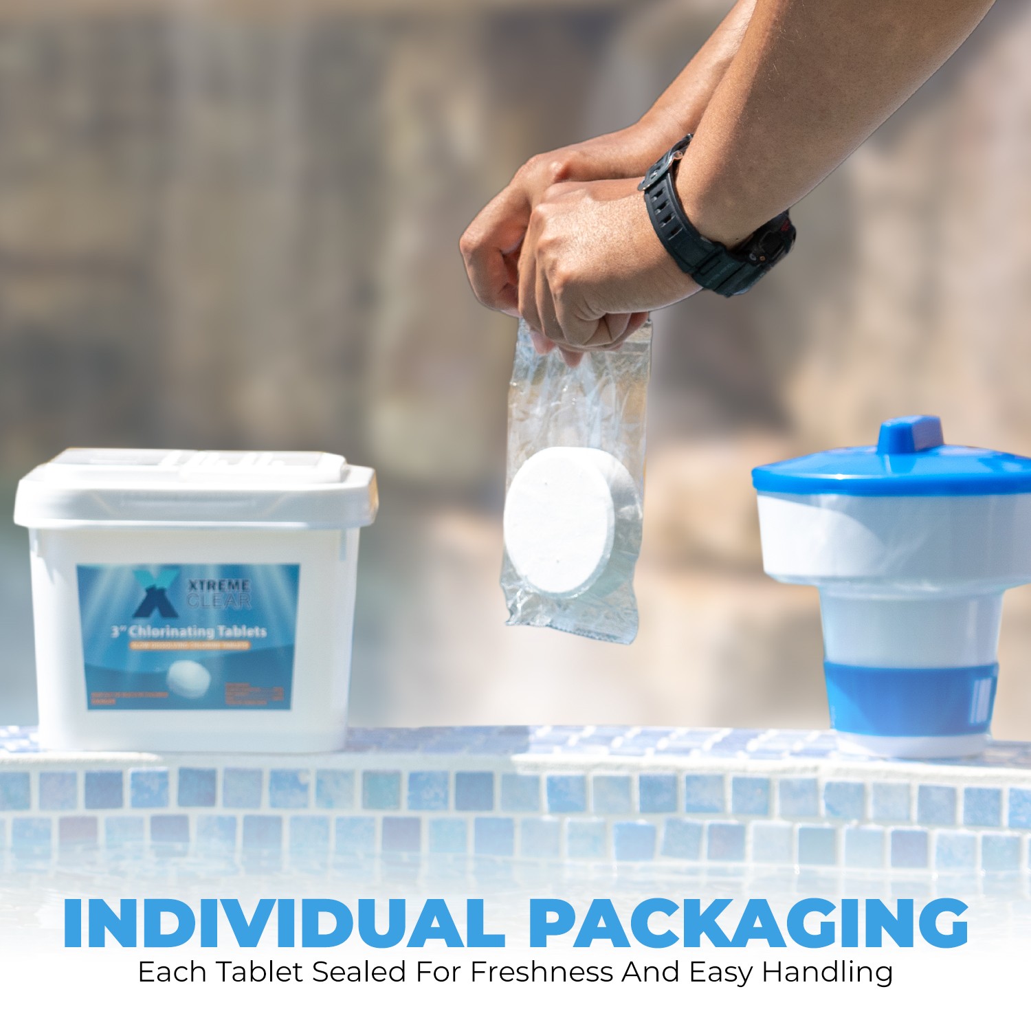 Stabilized Chlorine Tablets for 3" Swimming Pool Individually Wrapped 5 Pounds gallery