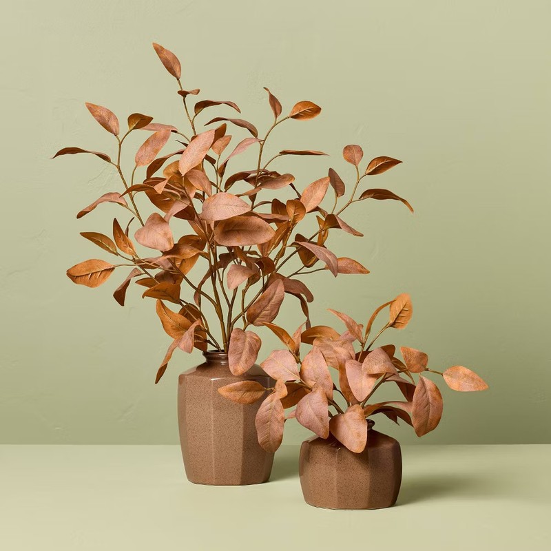 22" Rusted Eucalyptus Artificial Fall Arrangement - Hearth & Hand with Magnolia gallery