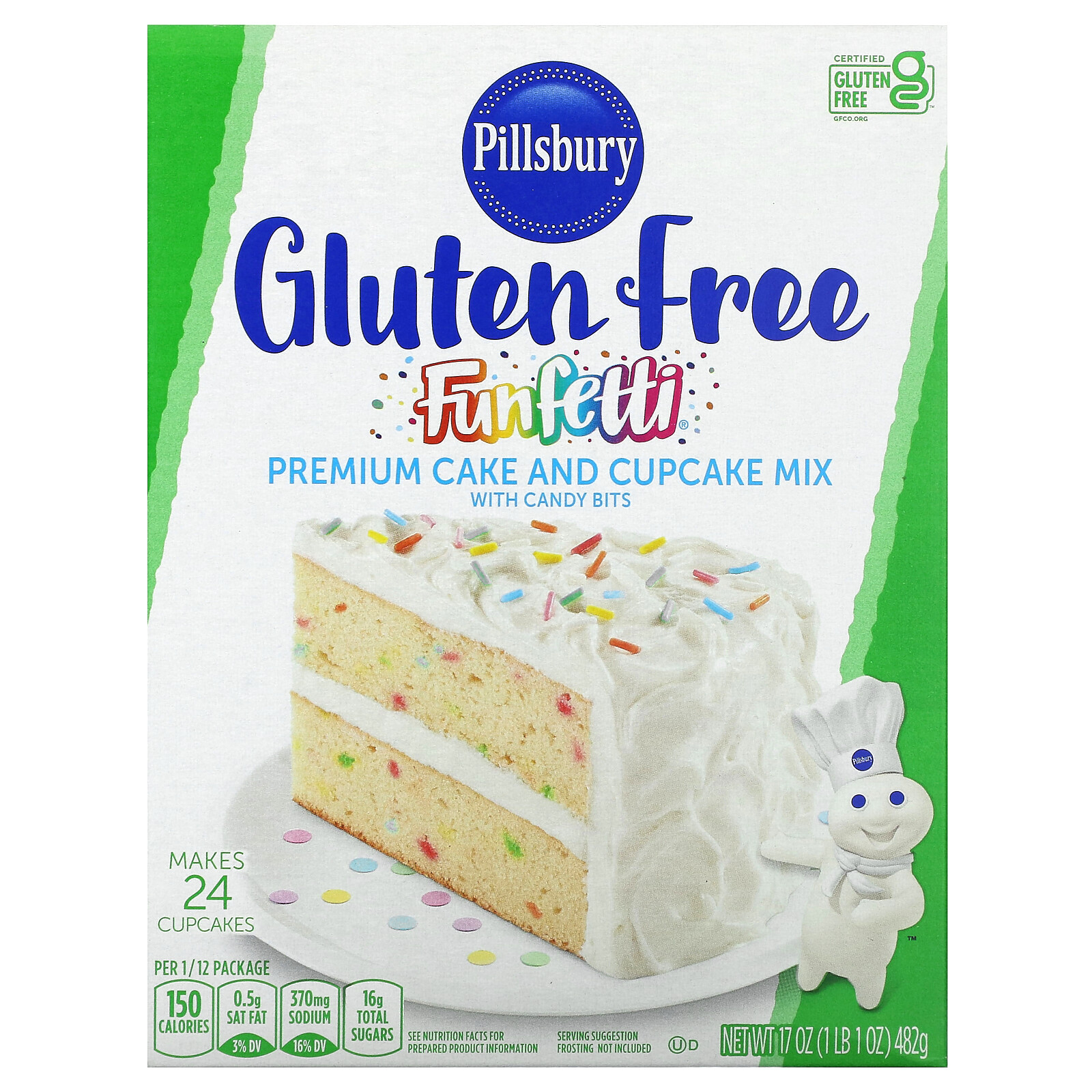 Funfetti Premium Cake and Cupcake Mix with Candy Bits, Gluten Free, 1 lb 1 oz gallery