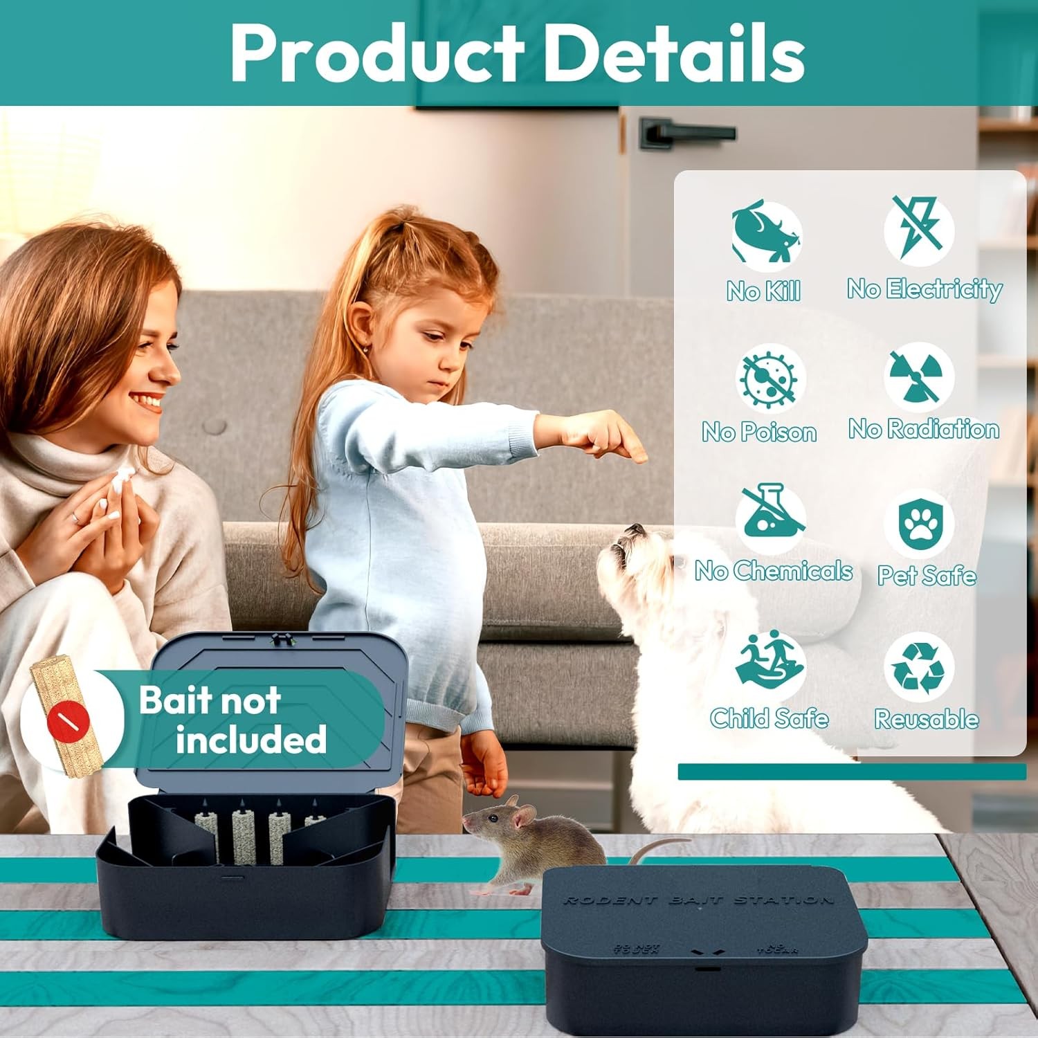 6 Pack Lockable Rat Bait Station Child Pet Safe gallery