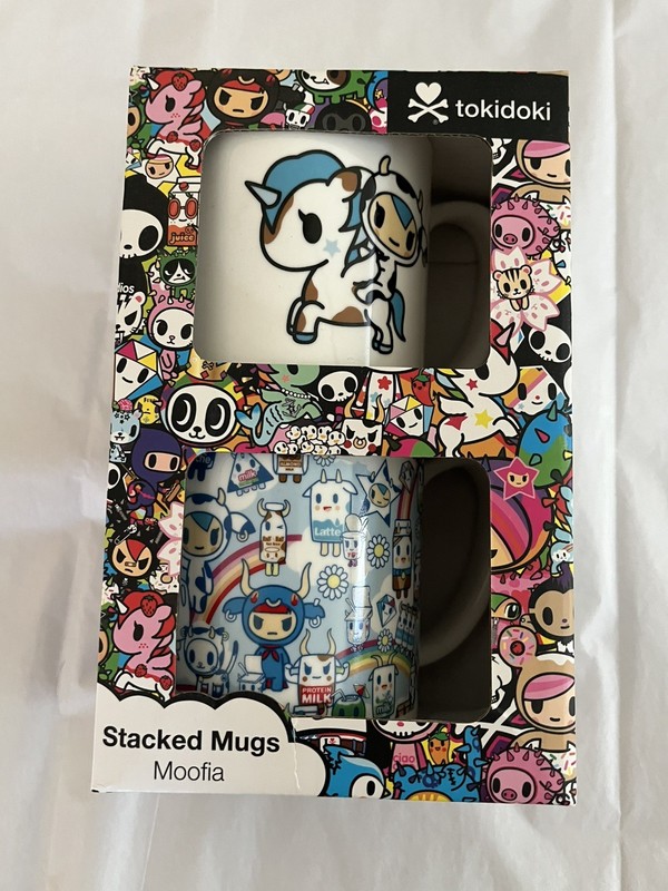 Thumbs Up Tokidoki Stacking Ceramic Multicoloured Milk and Coffee Mug Set of 2 gallery