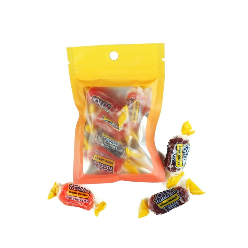 100/200/500 Gradient Orange Window Flat Resealable Zip Seal Bags with Hang Hole gallery
