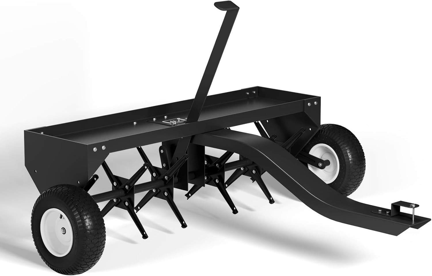 40/48 In Tow Behind Lawn Plug Aerator w/ Universal Hitch,Tray, Inflatable Wheels gallery