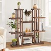 Extra Large 11Tier Wood Plant Stand 46" Tall Carbonized 17 Pot Flower Rack Shelf gallery