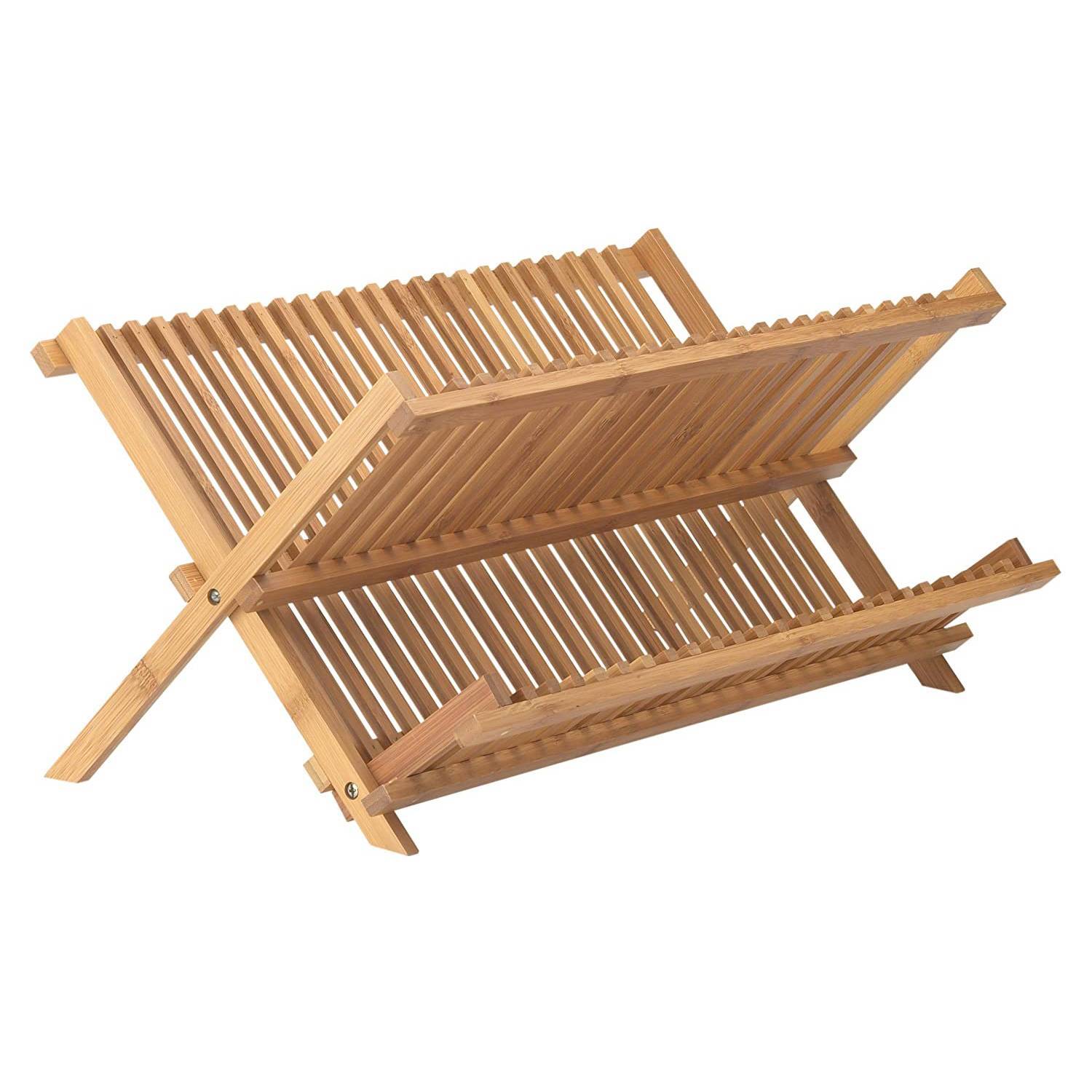 Helen’s Asian Kitchen Natural Bamboo Dish Drying Rack Foldable gallery
