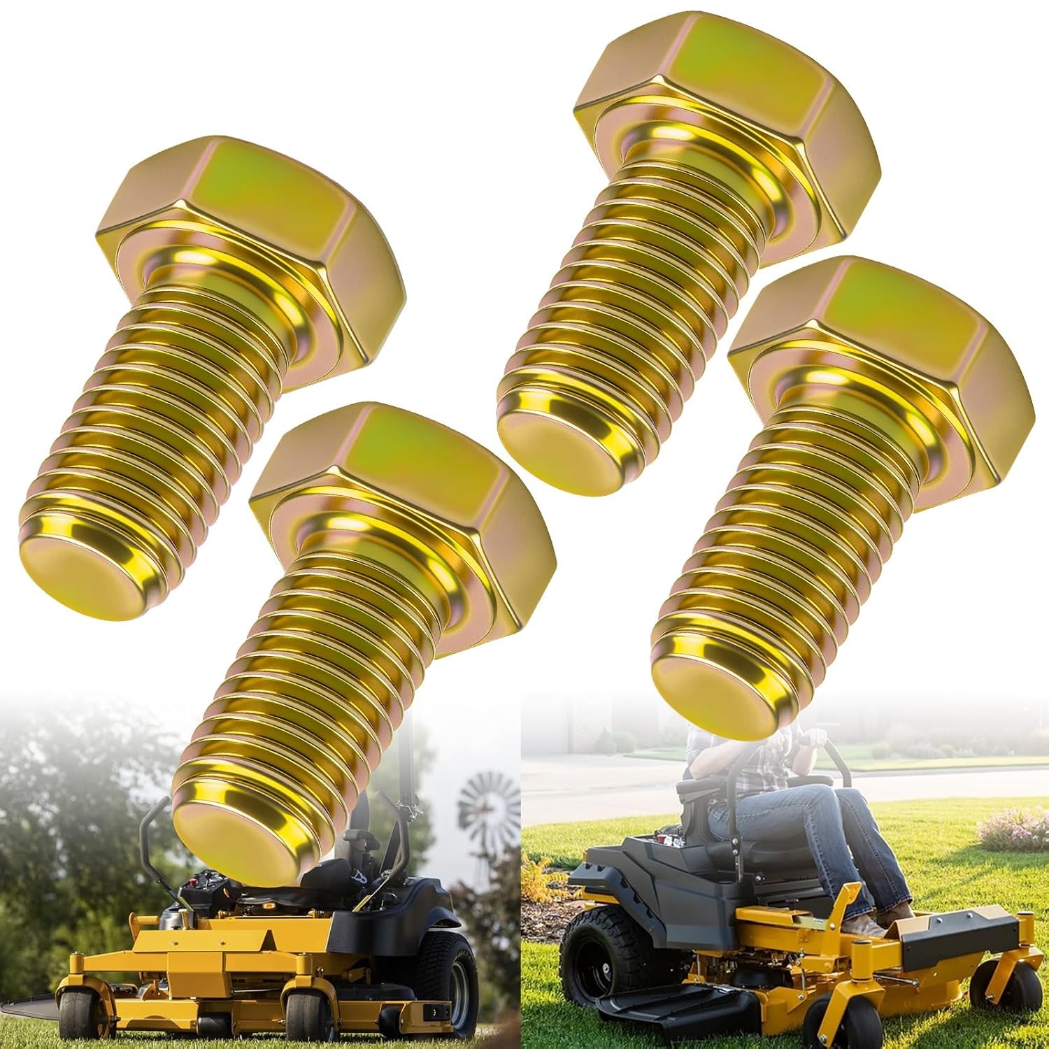 4 Pack 781872 Mower Blade Bolt FOR Hustler Mowers, Grade 8 W gallery