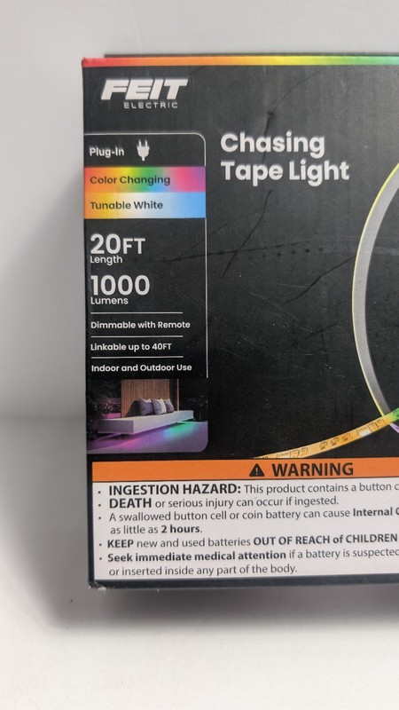 Feit Electric Chasing LED Tape Light 20FT Color Changing Tunable White + Remote gallery