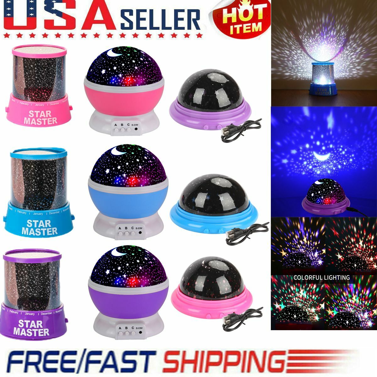 Romantic LED Star light Starry Night Sky Projector Lamp Cosmos Master Xmas Gifts gallery