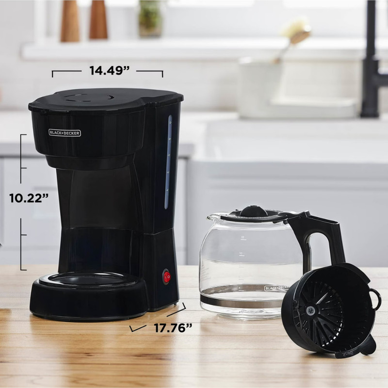 BLACK+DECKER 12-Cup Drip Coffee Maker with Easy On/Off Switch and Sneak-A-Cup gallery