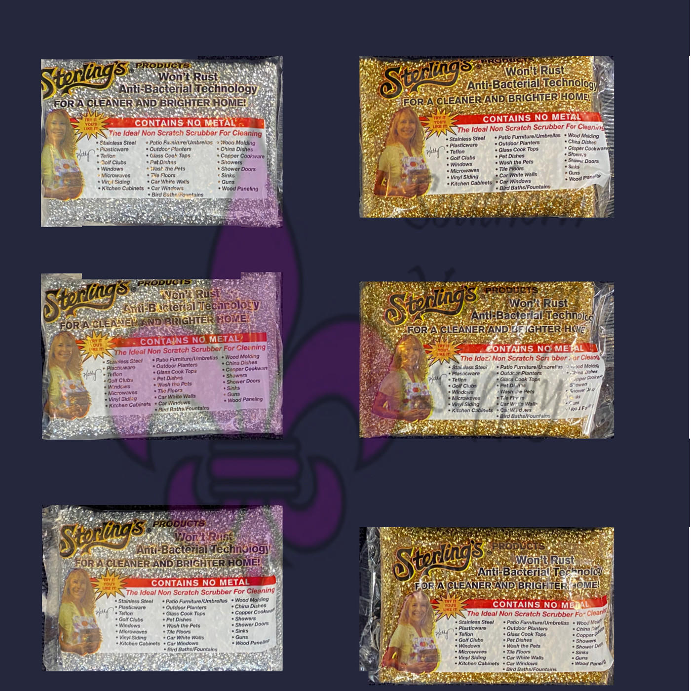 SIX Sterling Non Scratch Sterling's Sponges Scrub Pads gallery