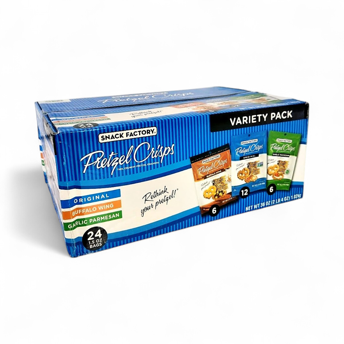 Snack Factory Variety Pack Pretzel Crisps Snack Bags, 1.5 oz - 24 Count gallery
