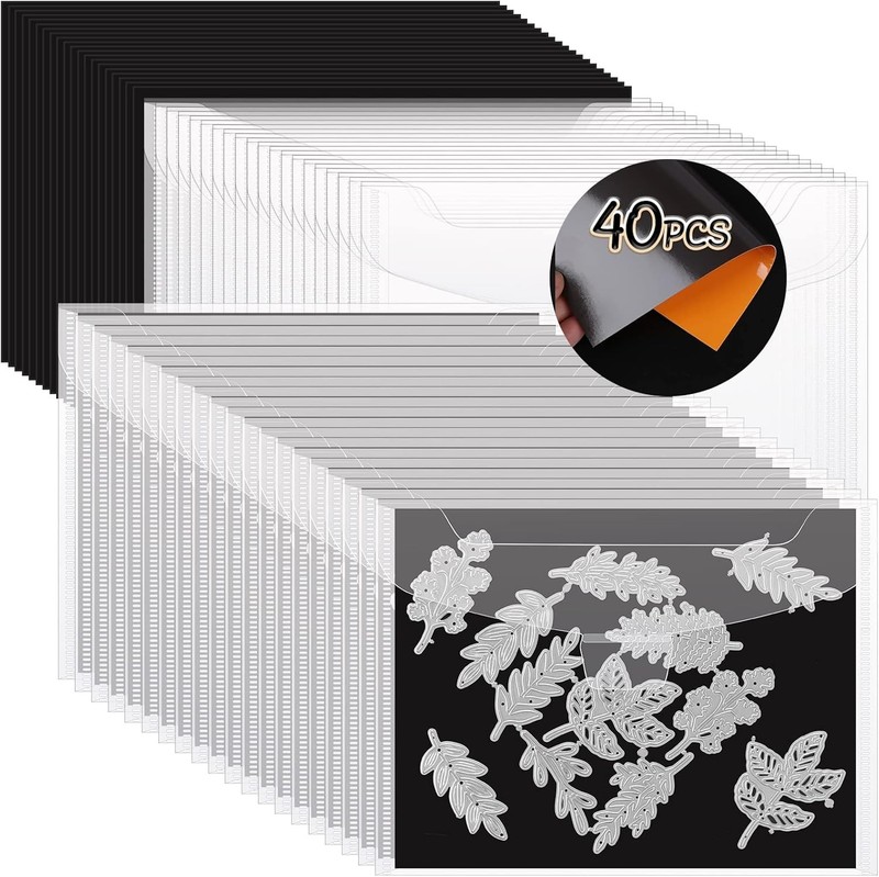 Crafting Storage Solution with 40 Pieces of Bags and Rubber Magnetic Sheets gallery