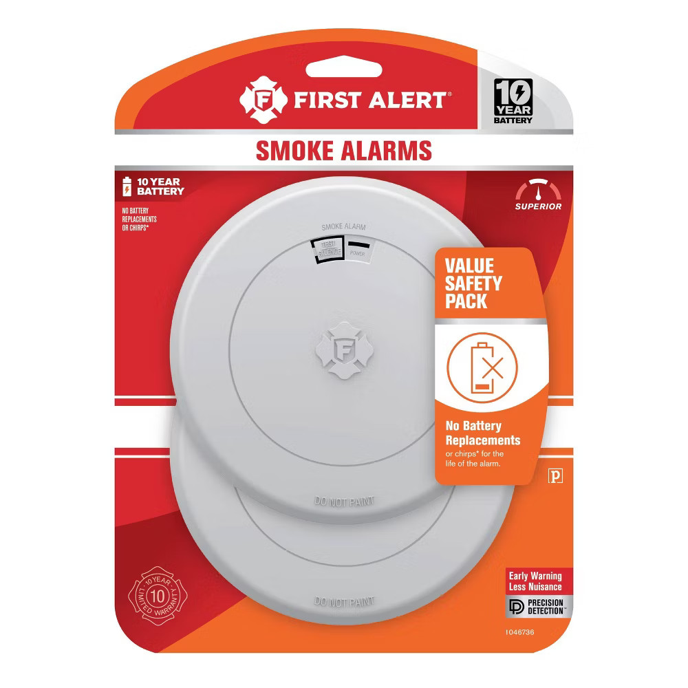 First Alert Precision Detection Interconnect Hardwired Smoke Alarm with 10-Year gallery
