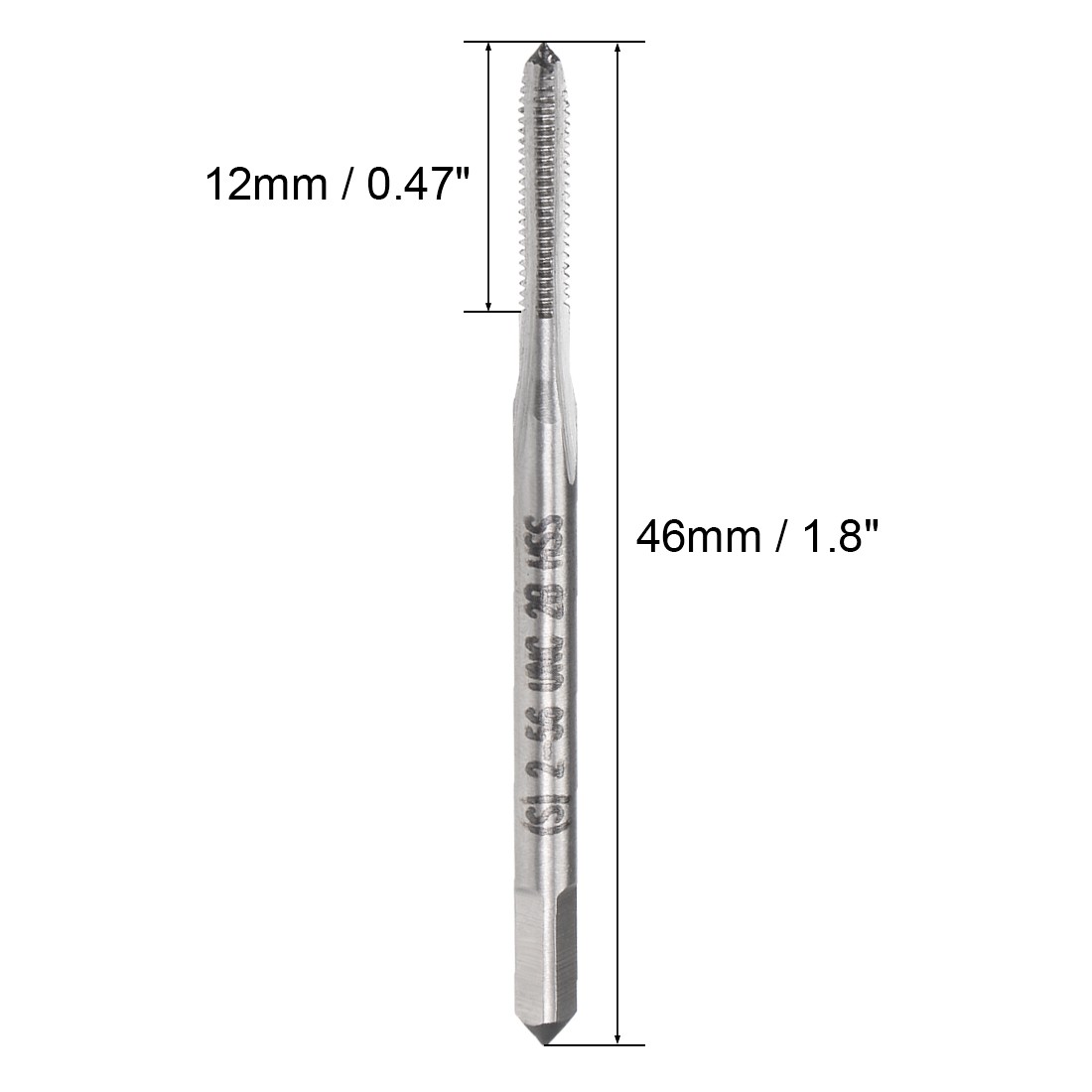 2pcs Machine Taps 2-56 UNC Thread Pitch 2B Class 3 Flutes High Speed Steel gallery