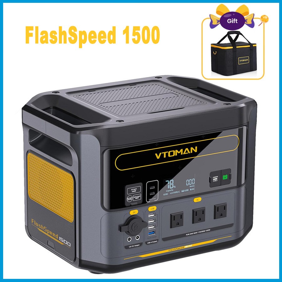 VTOMAN FlashSpeed 1500 Portable Power Station 1548Wh LiFePO4 Solar Generator gallery