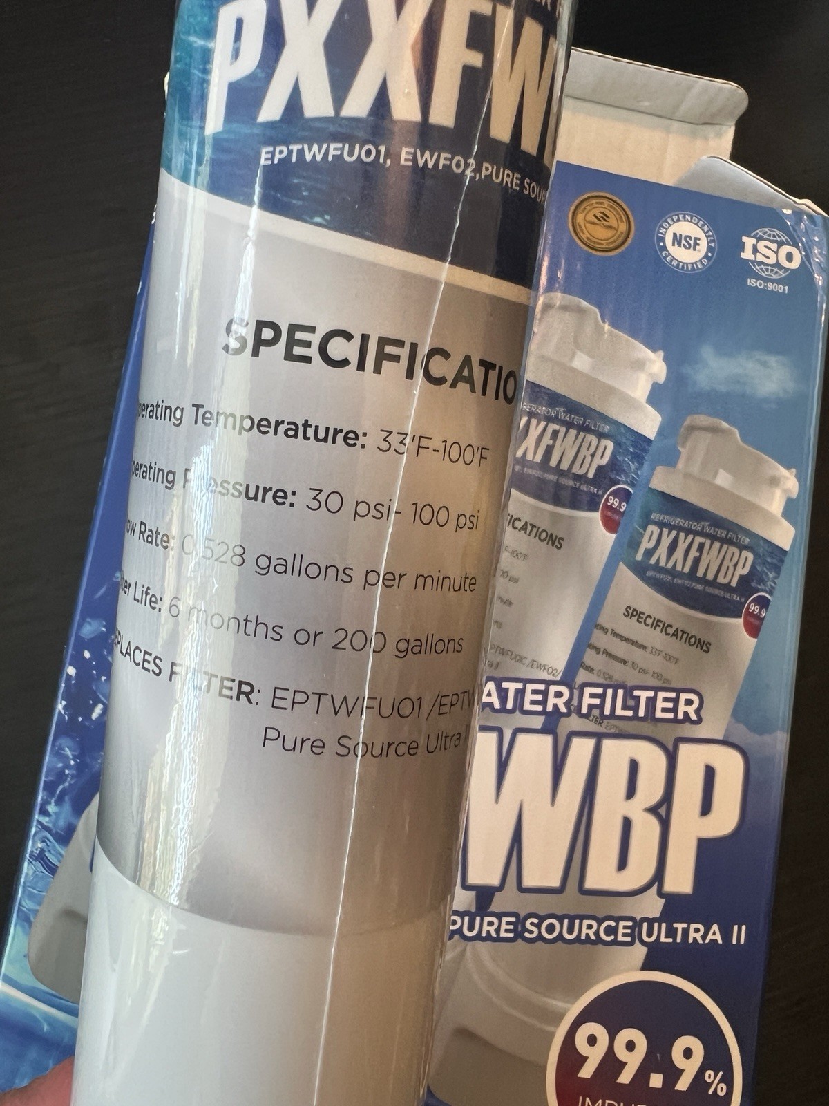 NEW 3PACK EPTWFU01 Pure Source Ultra II EWF02 SCWFTCTO Refrigerator Water Filter gallery