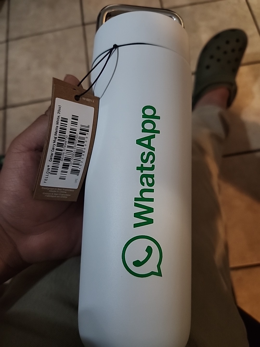 Fellow Carter Carry Travel Mug White / WhatsApp Print 20oz gallery