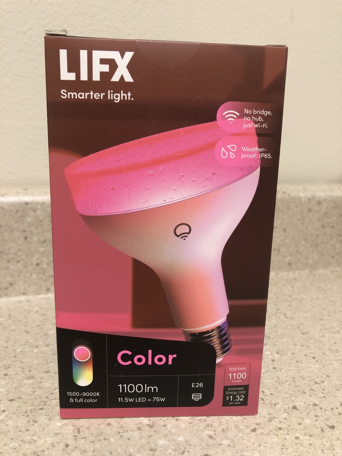 LIFX Smart Home BR30 E26 (Medium) Smart-Enabled LED Bulb Color Changing 75 Watt gallery