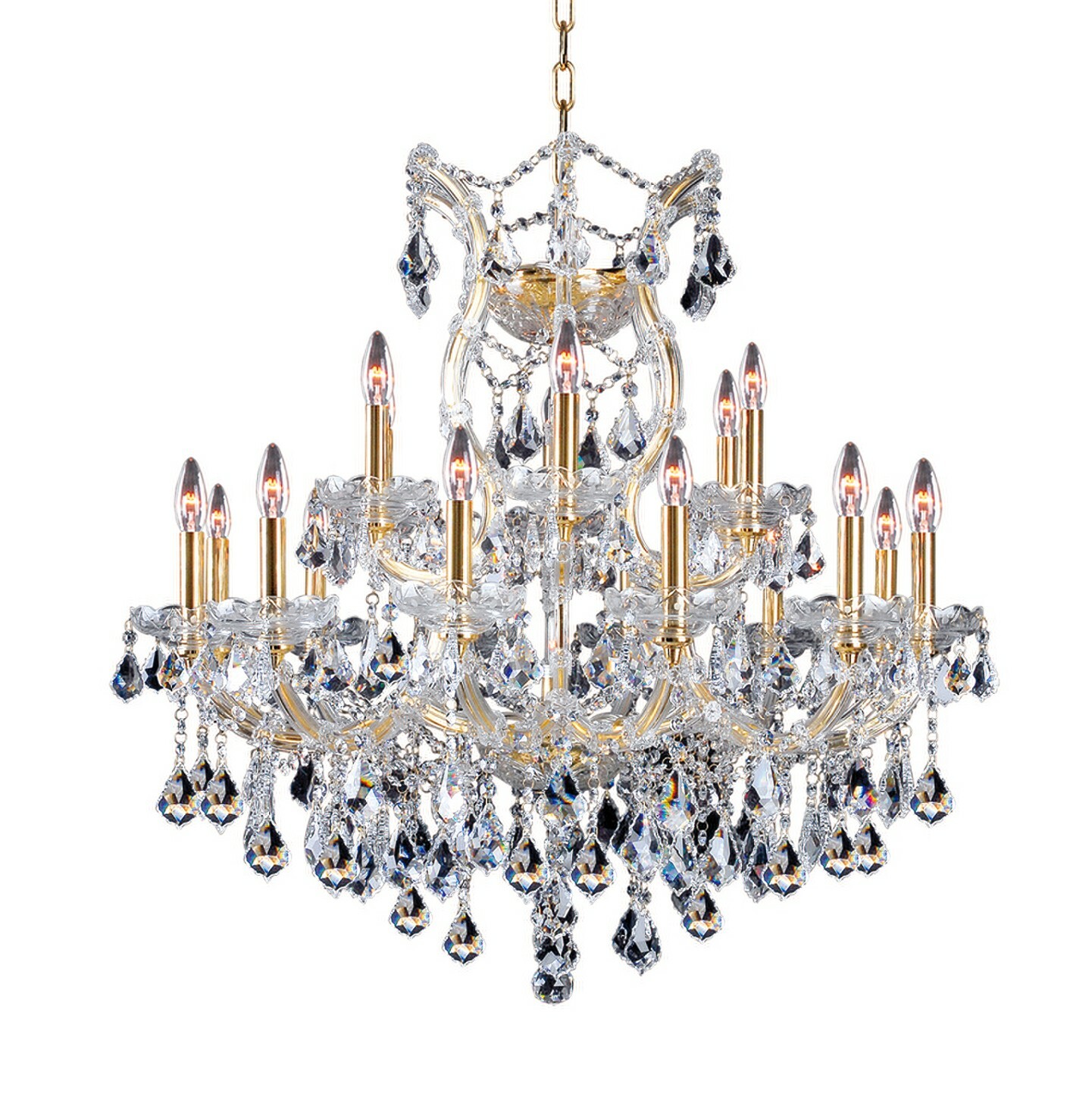 Crystal Chandelier Light Fixture for Foyer Living Dining Room Kitchen Island 30" gallery