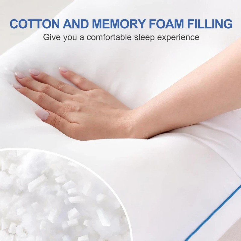 Memory Foam Body Pillow Insert - Full Body Pillow for Adults - Soft Large Long B gallery