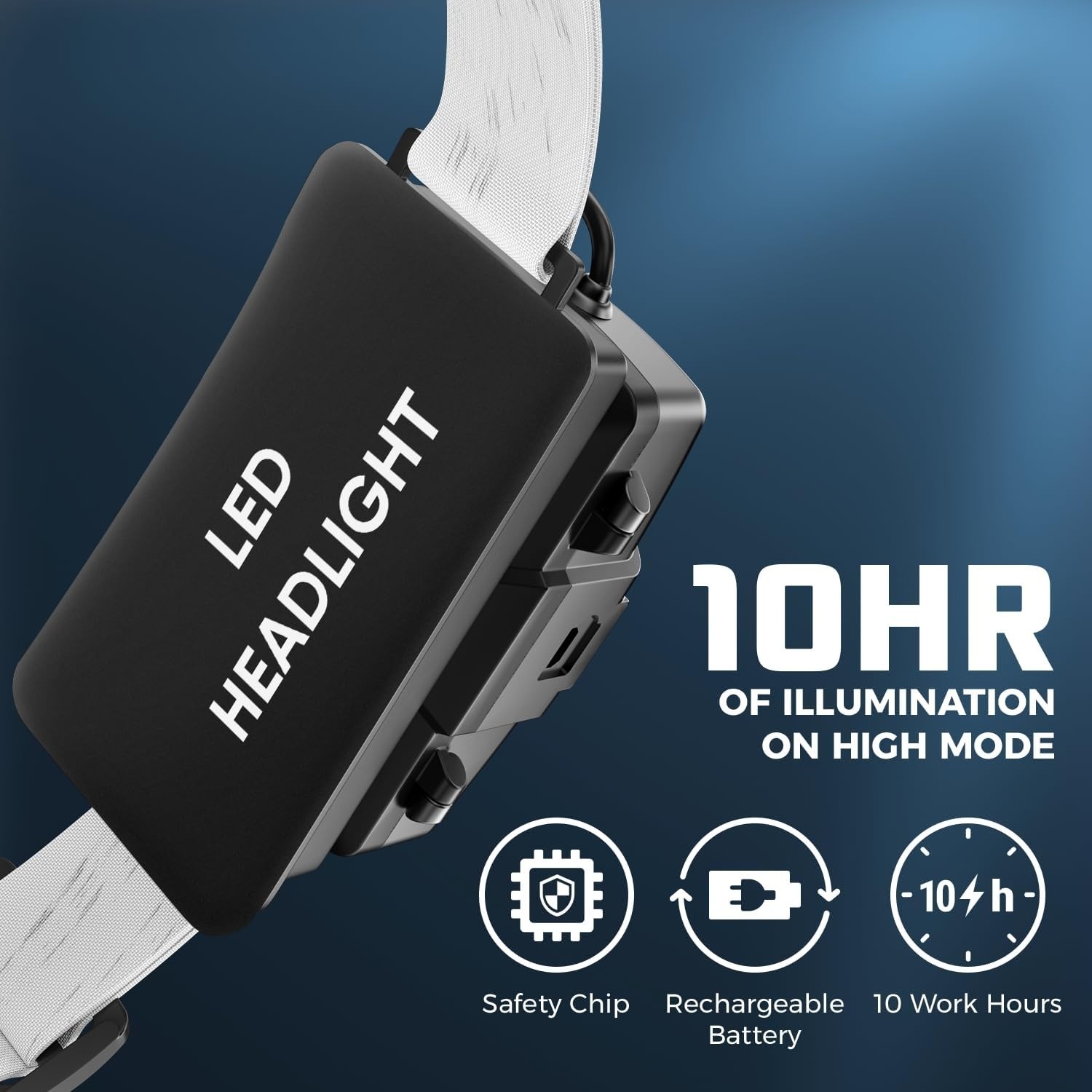 Rechargeable LED Headlamp 1080LM LUMINUS Tactical Hunting Fishing Red gallery