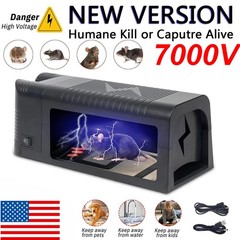 Upgraded Electronic Mouse Trap Control Kill Big Rat Pest Electric Rodent Zapper