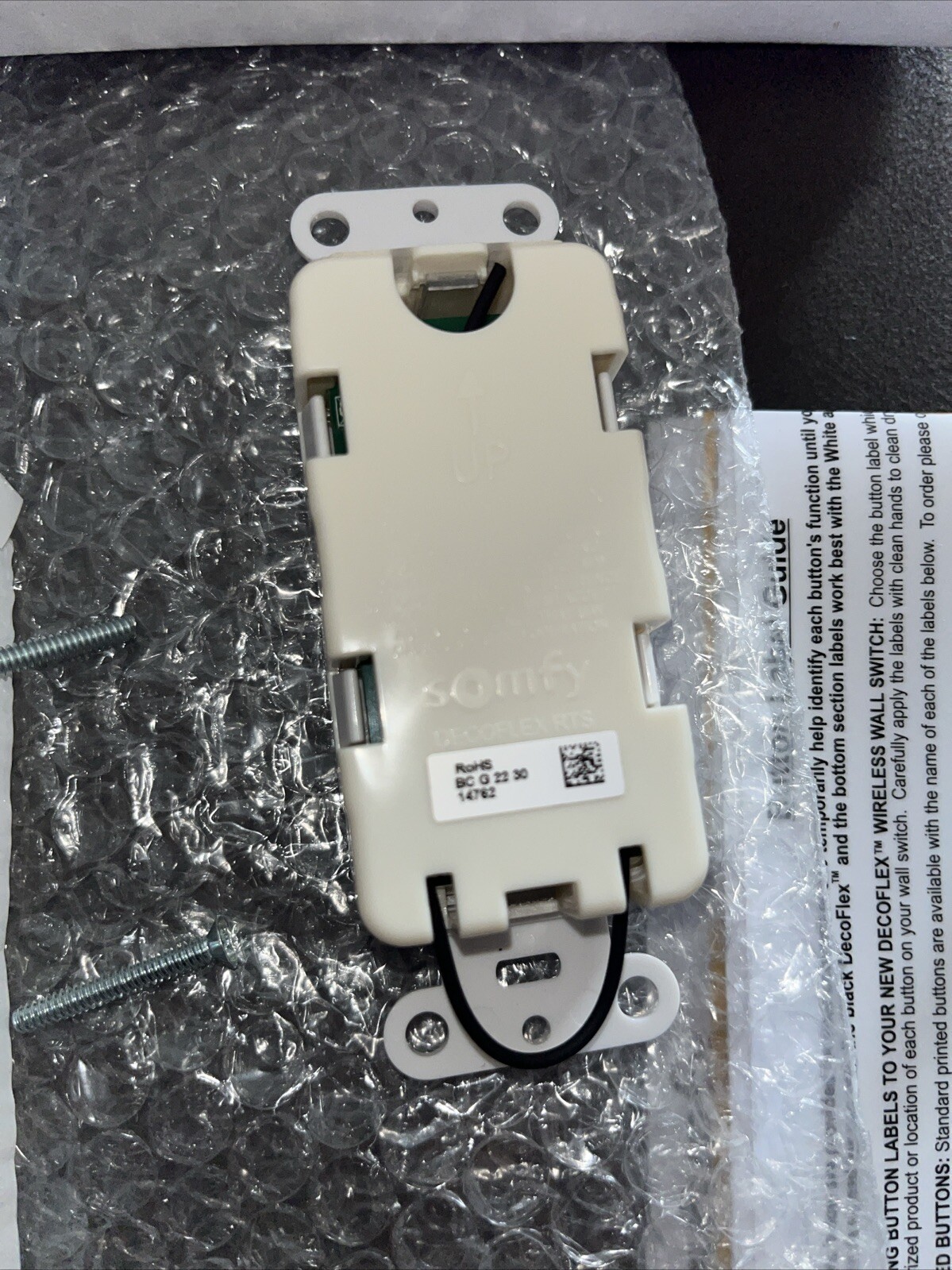 Somfy 1810813 5 channel remote control blind switch Part number White BRAND NEW gallery