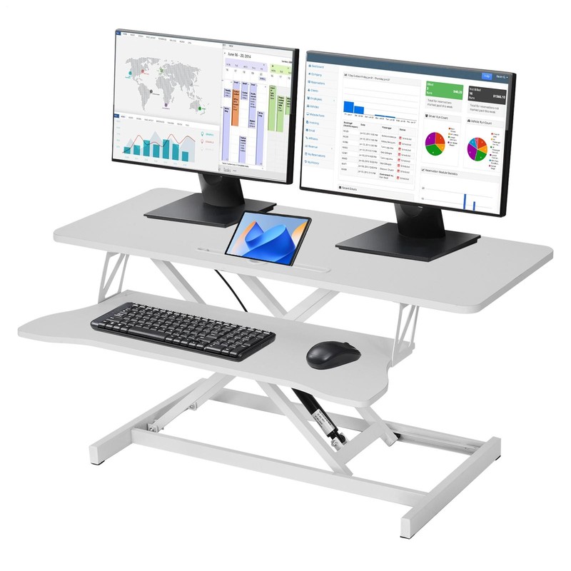 37" Standing Desk Converter Height Adjustable Sit to Stand Up Riser gallery