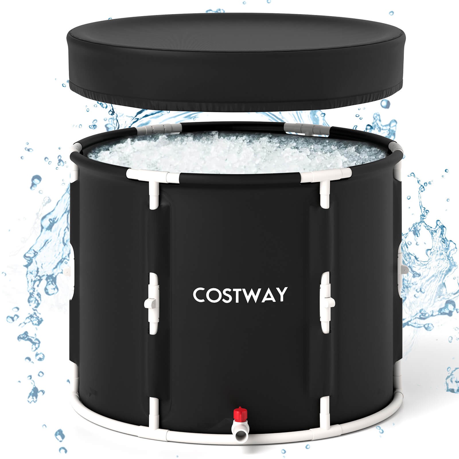Foldable Ice Bath Tub w/ Plunge Pool for Recovery Cold Water Therapy Training gallery